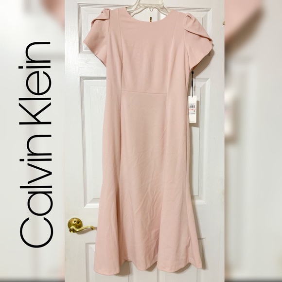 strapless open back dress Calvin Klein Dress Pink Long Sleeve Size 6 SKU 000398-2 – Designers On A  Dime main image 0